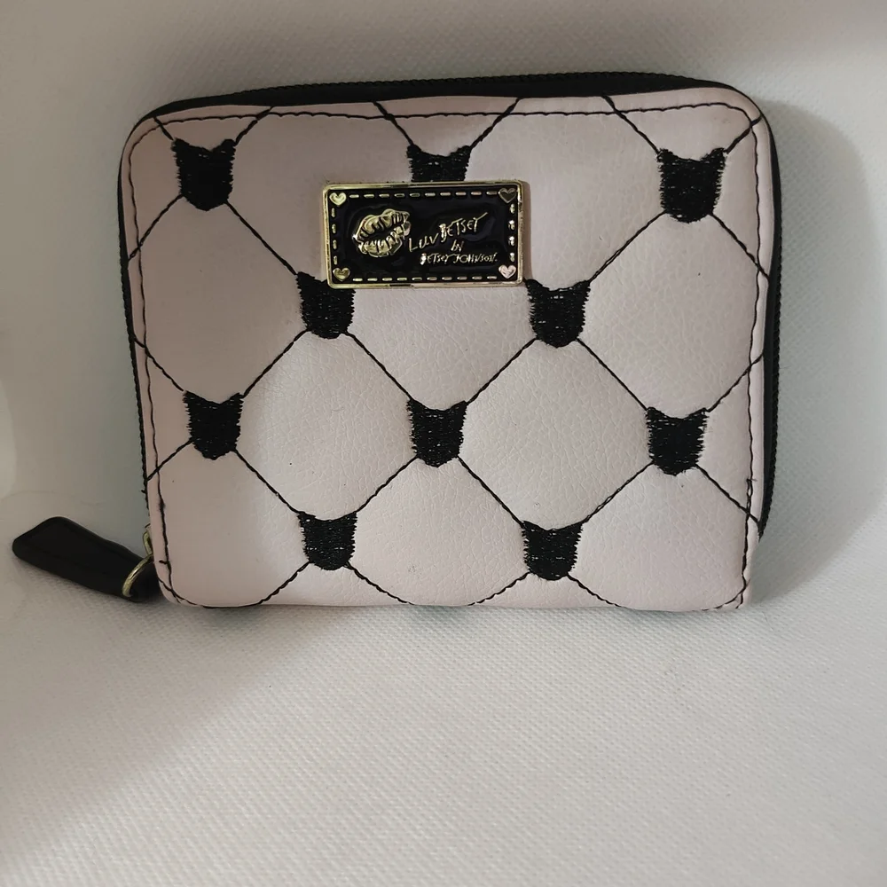 Betsey Johnson Pink and Black Cat Wallet - Picture 8 of 8